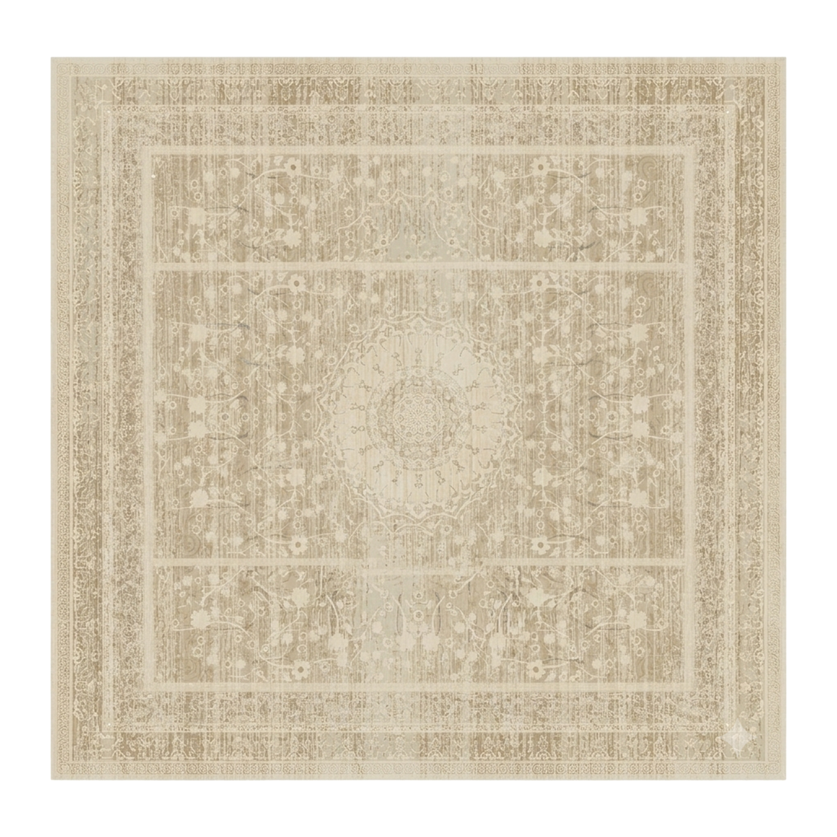 Faded Traditional Medallion Rug